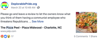 Illustration for article titled A North Carolina Pizzeria Called the Police to Help Fire a Black Activist Who Was Targeted By ‘Deplorables’